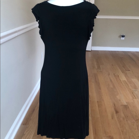 LAMade knit drape neck black dress small - Picture 2 of 6